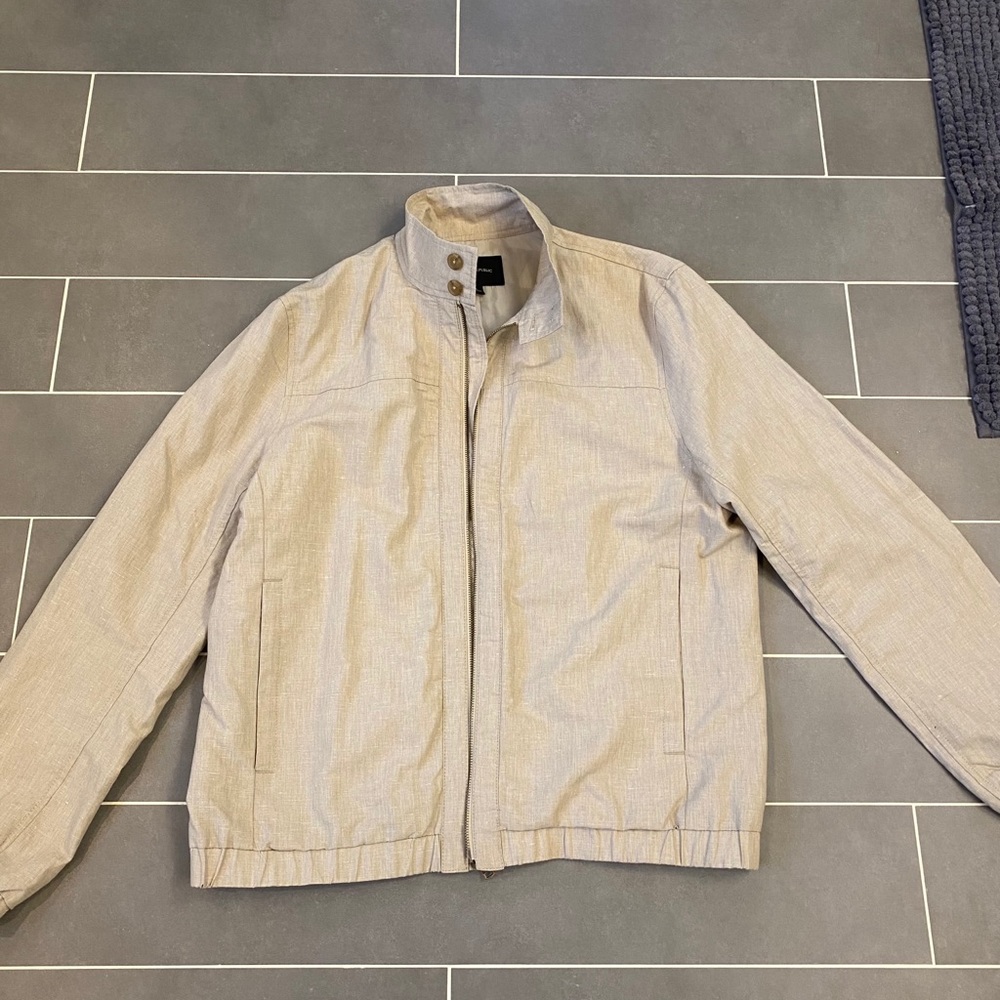 Tan Linen/Cotton Lightweight Jacket